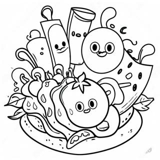 Funny Food With Eyes Coloring Page 56574-44748