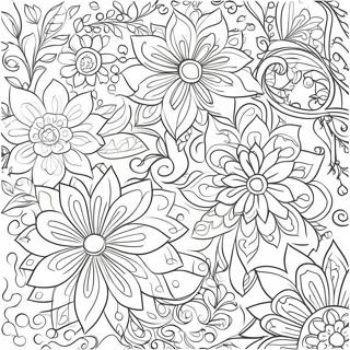 Relaxing Floral Patterns Coloring Page For Adults 56594-44789