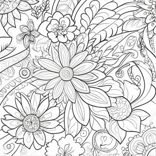 Relaxing Floral Patterns Coloring Page For Adults 56594-44790