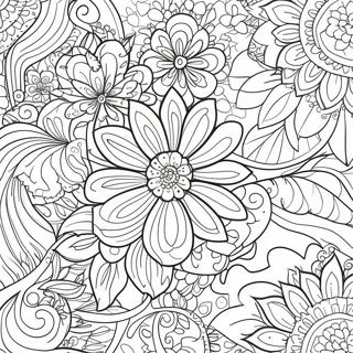 Relaxing Floral Patterns Coloring Page For Adults 56594-44791