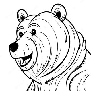 Scary Bear Coloring Pages