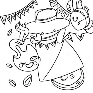 Colorful Cinco De Mayo Fiesta Coloring Page 56664-44829