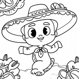 Colorful Cinco De Mayo Fiesta Coloring Page 56664-44830