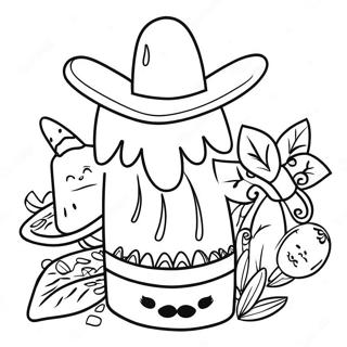 Colorful Cinco De Mayo Fiesta Coloring Page 56664-44832