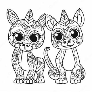 Farverige Alebrijes Fra Coco Farvelægningsside 56684-44856