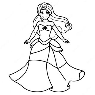 Ariel Dress Coloring Page 56693-44846