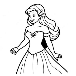 Ariel Dress Coloring Page 56693-44848