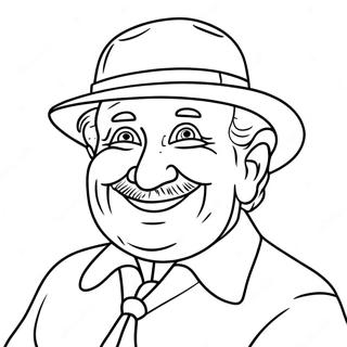 Funny Papa With A Big Smile Coloring Page 56734-44885