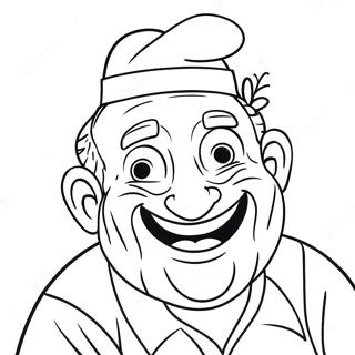 Funny Papa With A Big Smile Coloring Page 56734-44886