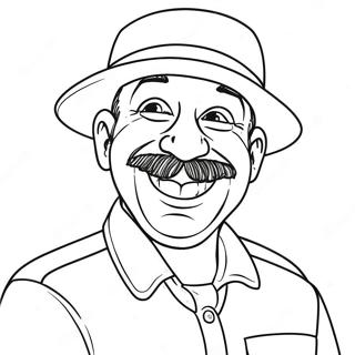 Funny Papa With A Big Smile Coloring Page 56734-44887