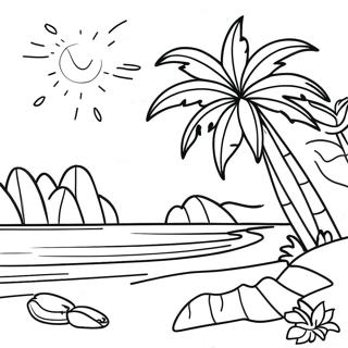 Tropical Paradise Coloring Page 56774-44930