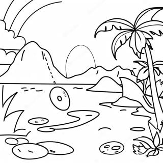 Tropical Paradise Coloring Page 56774-44931