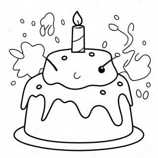 Fortnite Birthday Cake Coloring Page 56843-44975