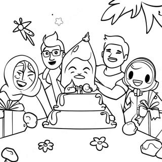 Epic Fortnite Birthday Party Coloring Page 56844-44969