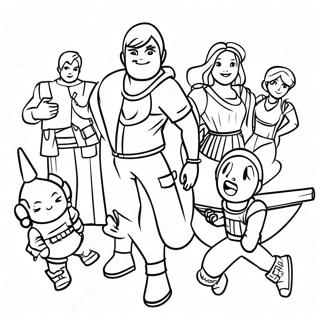 Epic Fortnite Birthday Party Coloring Page 56844-44970