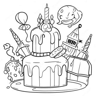 Epic Fortnite Birthday Party Coloring Page 56844-44971