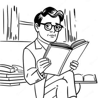 Pagini De Colorat Atticus Finch Citind O Carte 56864-44991