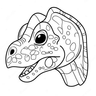 Colorful Dinosaur Mask Coloring Page 56904-45017