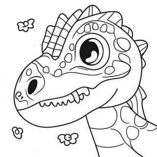 Colorful Dinosaur Mask Coloring Page 56904-45018