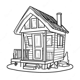 Tiny House Coloring Pages