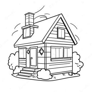 Tiny House Coloring Pages