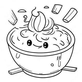 Cheesy Mac And Cheese Bowl Coloring Page 56944-45053