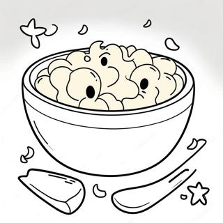 Cheesy Mac And Cheese Bowl Coloring Page 56944-45056