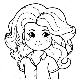 Cartoon Girl Coloring Pages