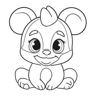 Adorable Cute Disney Characters Coloring Page 56973-45078