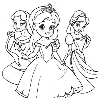 Charming Disney Princesses Coloring Page 56974-45072