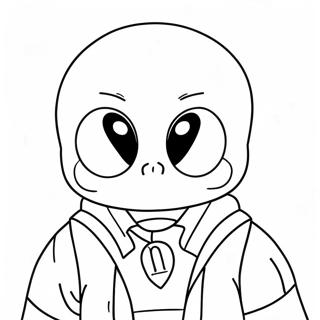 Error Sans With Glowing Eyes Coloring Page 56984-45081