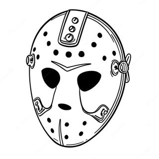 Jason With A Cool Mask Coloring Page 56994-45099