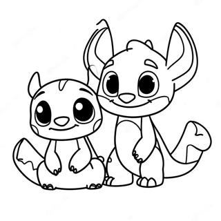 Page À Colorier Stitch Et Toothless 57003-45107