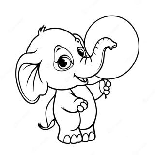 Baby Elephant Coloring Pages