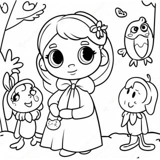 Elinor With Colorful Friends Coloring Page 57104-45174