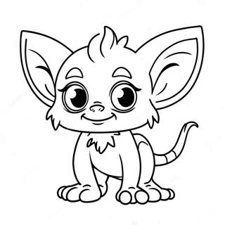 Cute Gremlin With Big Eyes Coloring Page 57114-45185