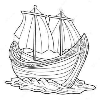 Swedish Viking Ship Coloring Page 57134-45194