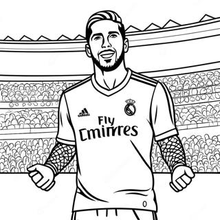 Sergio Ramos Feiert Ein Tor Ausmalbild 57144-45216