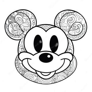 Mickey Mouse Tattoo Coloring Page 57154-45225