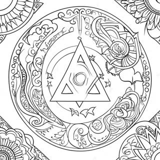 Wiccan Symbol Coloring Page 57183-45244