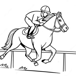 Jockey Race Horse Coloring Pages