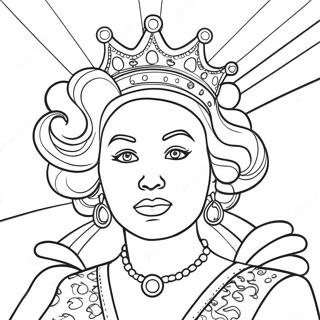 Queen Graffiti Coloring Pages