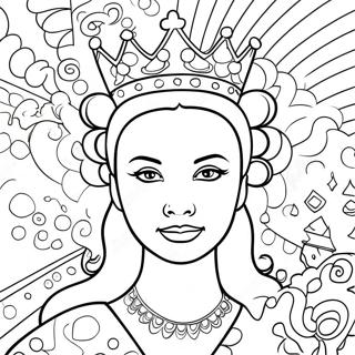 Queen Graffiti Coloring Pages