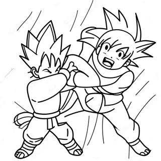 Goku Vs Naruto Coloring Pages