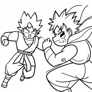 Goku Vs Naruto Epic Battle Coloring Page 57313-45352