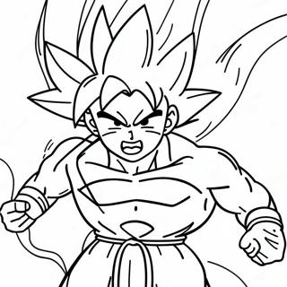 Goku Powering Up Coloring Page 57314-45344