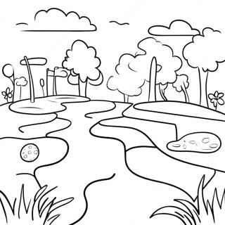 Mini Golf Course Coloring Page 57333-45365