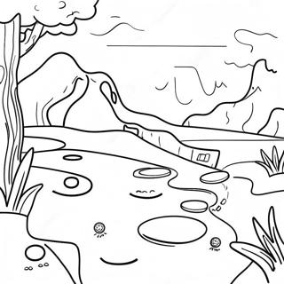 Mini Golf Course Coloring Page 57333-45366