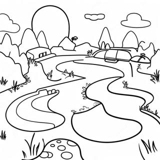 Mini Golf Course Coloring Page 57333-45367