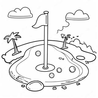 Colorful Mini Golf Obstacles Coloring Page 57334-45364